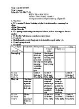 Giáo án Công nghệ Lớp 7 - Tiết 53 Kiểm tra học kì II - Năm học 2016-2017